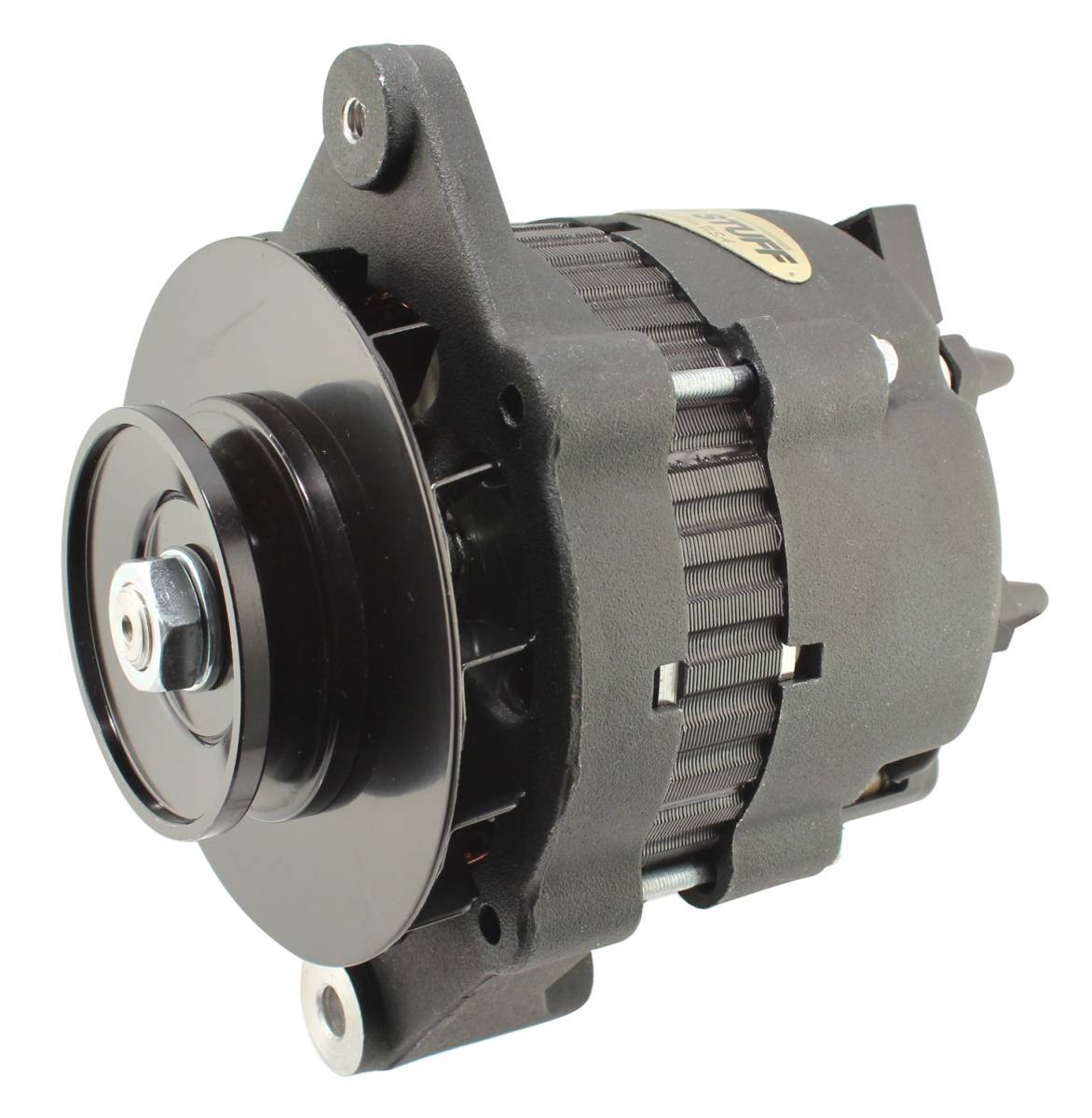 Tuff Stuff Performance - Alternator; 55 AMP - 1 Grove Pulley - Black Finish; 29101