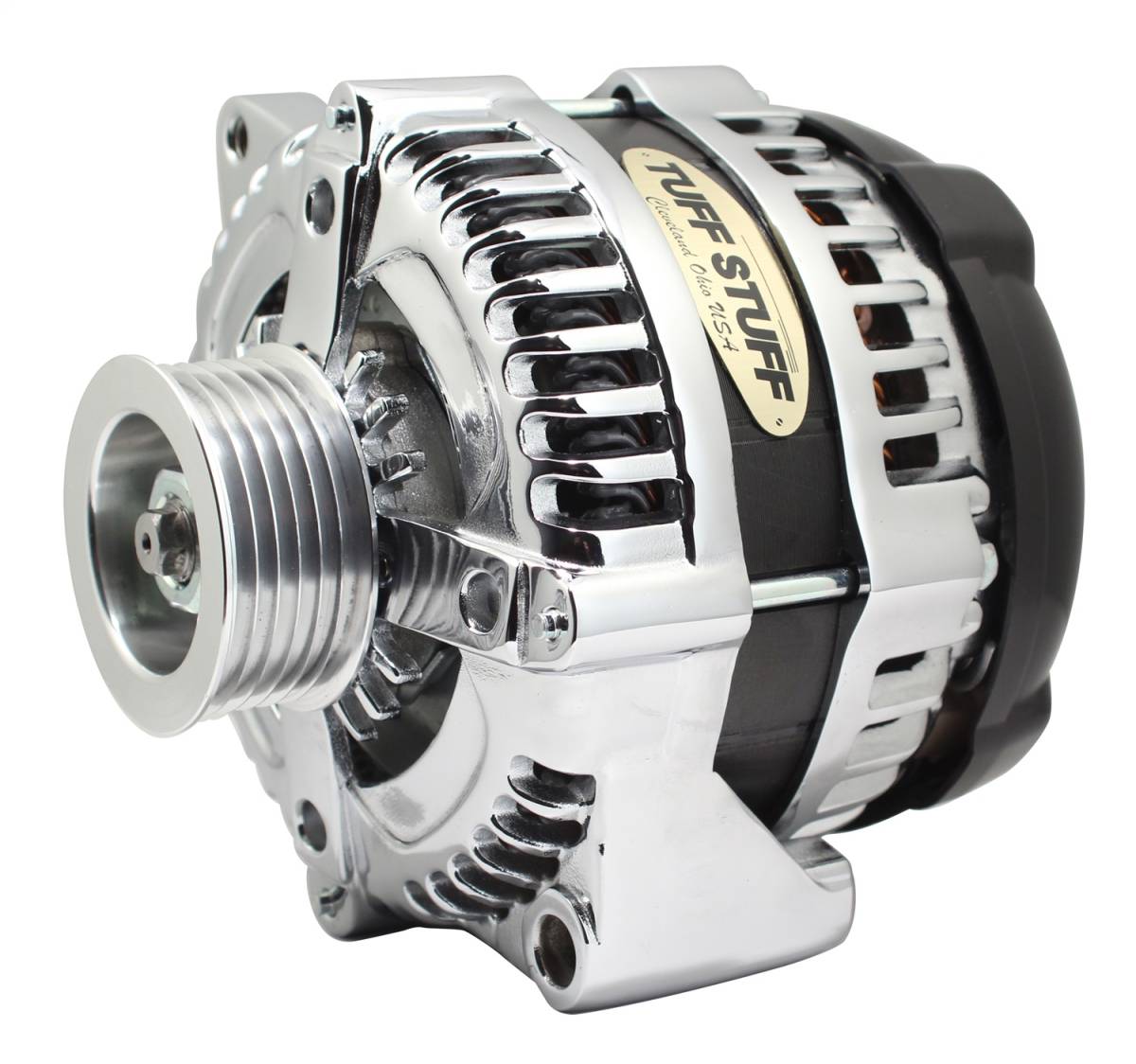 Tuff Stuff Performance - Alternator; 225 AMP - 1 Wire - 6 Groove - Chrome - For PN [7866]; 8321C6G1W