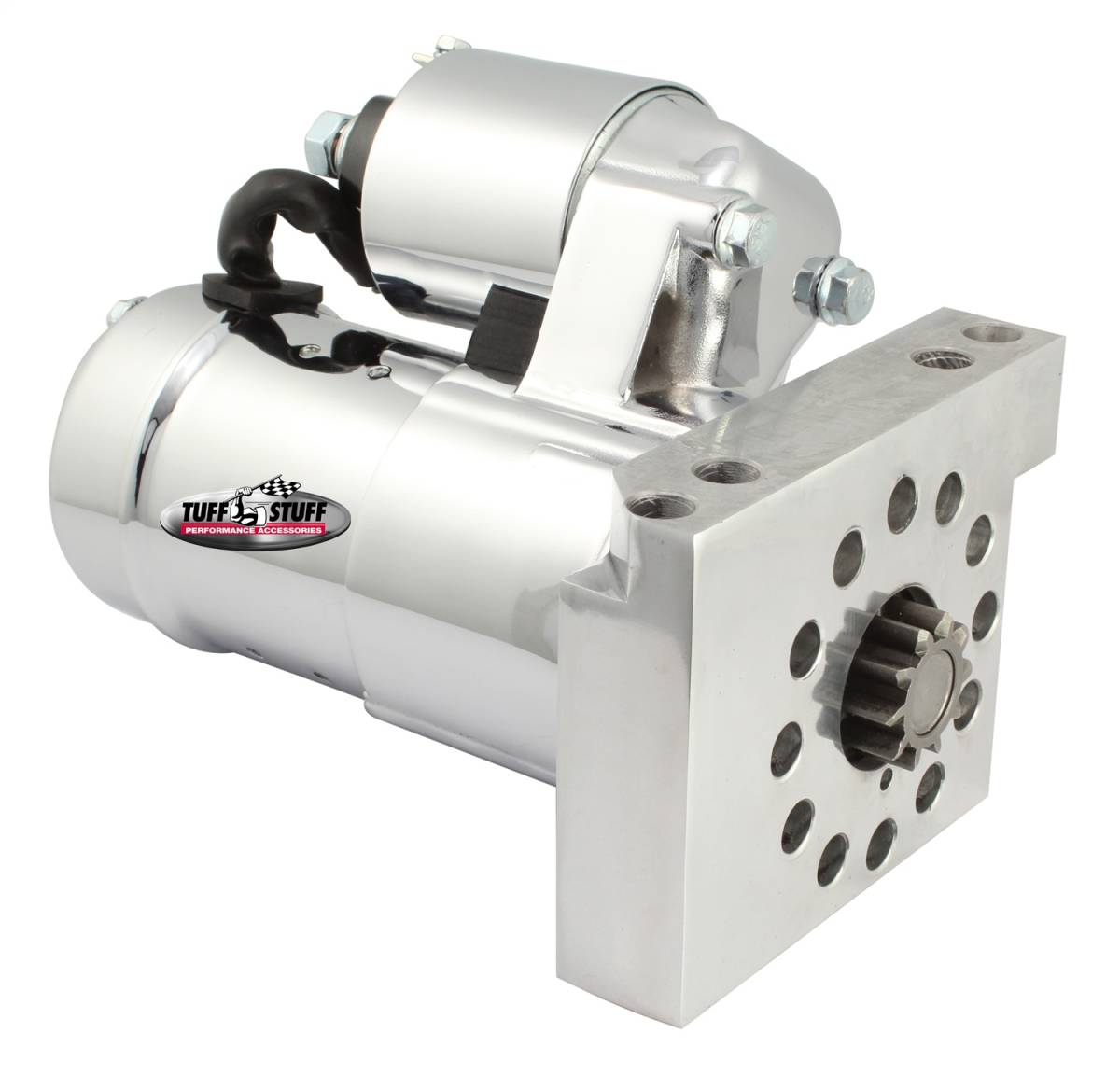 Tuff Stuff Performance - Starter; 6.1:1 - 1.6 HP - w/Straight Mounting Block - 153 Or 168 Tooth Flywheel - Chrome; 6550A