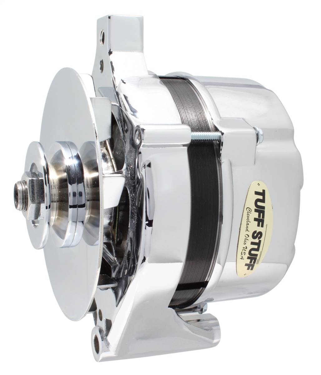 Tuff Stuff Performance - Alternator; 70 AMP - OEM Wire Hookup - V Groove Pulley - Chrome; 7078NA