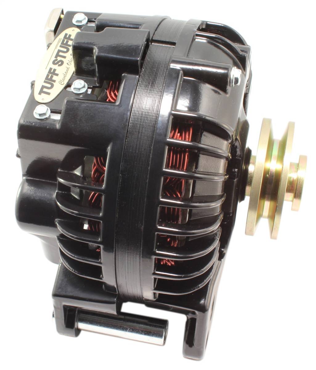 Tuff Stuff Performance - Alternator; 130 AMP - 1 Wire - Single Groove Pulley - Stealth Black; 9509RESP