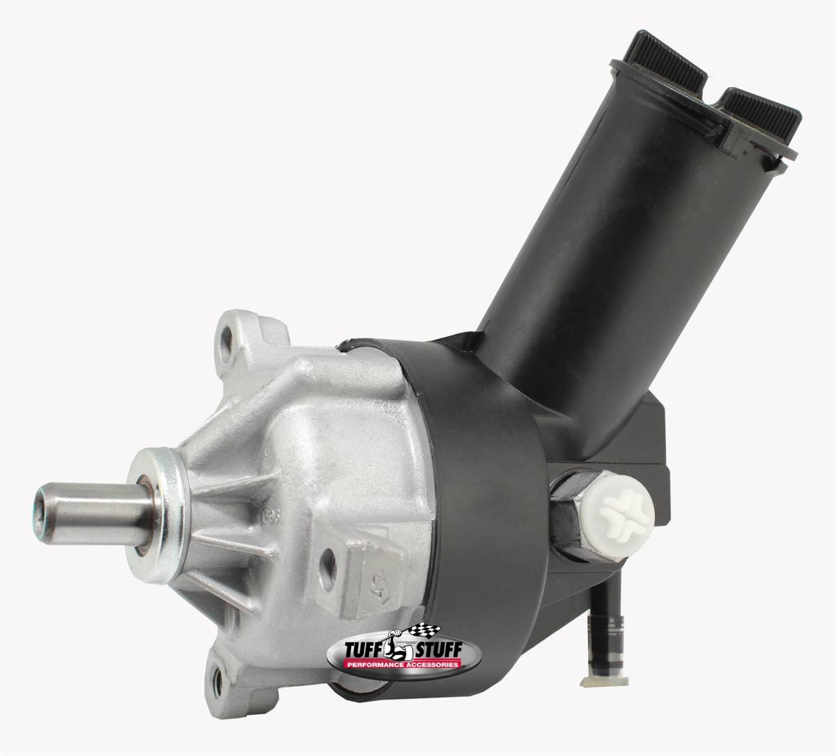 Tuff Stuff Performance - Power Steering Pump; New - w/Plastic Reservoir - Requires Press-On Pulley [Not Included] - [3] Threaded Hole Mounts - As Cast; 6168N