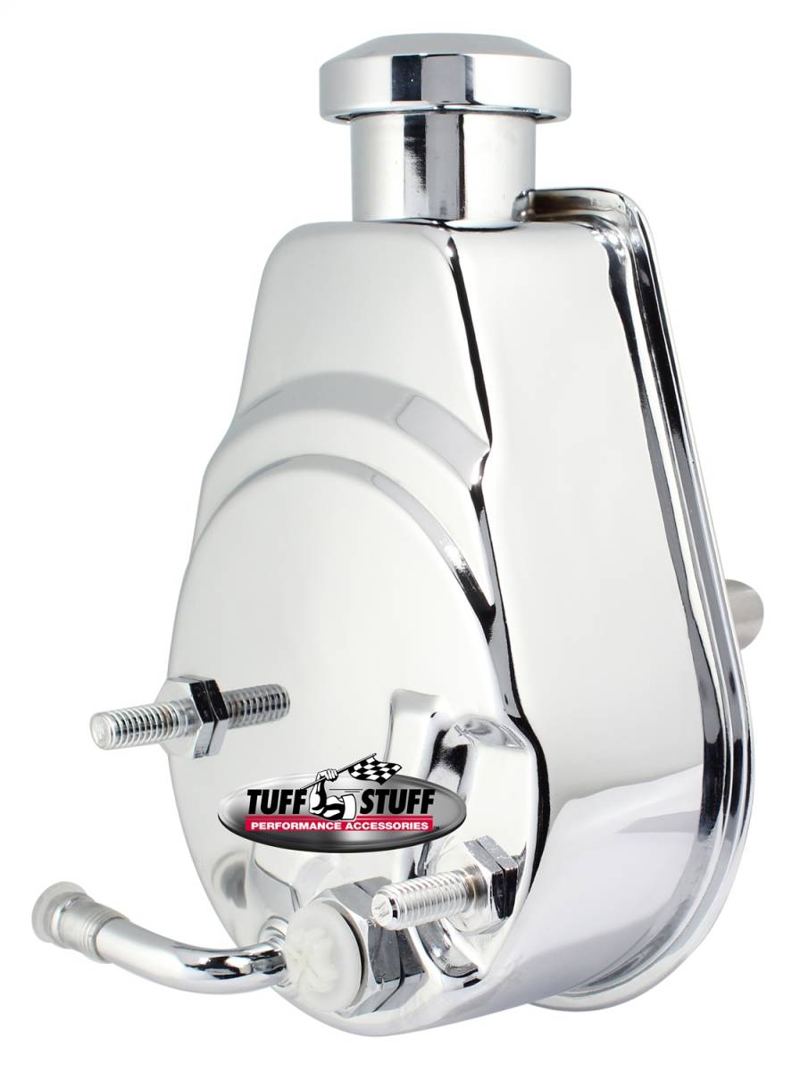 Tuff Stuff Performance - Power Steering Pump; Direct Fit - 3/4 in. Press Fit Shaft - 1200 PSI - 3/8 in.-16 Mtg. Holes - Chrome; 6164A