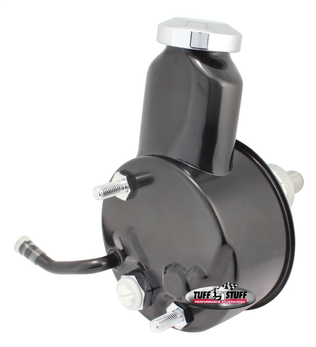 Tuff Stuff Performance - Power Steering Pump; Direct Fit - 3/4 in. Press Fit Shaft - 1200 PSI - M10x1.5 Mtg. Holes - Black; 6167B