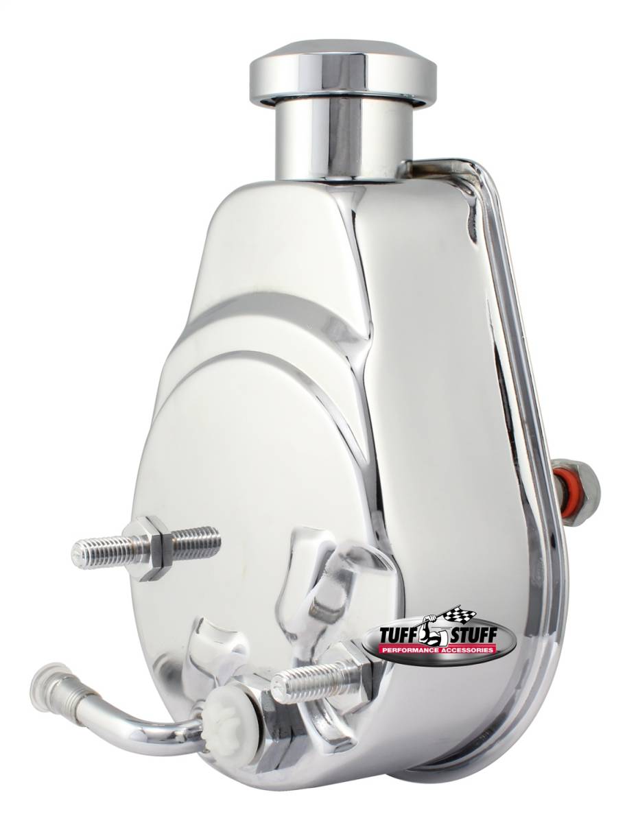 Tuff Stuff Performance - Power Steering Pump; Direct Fit - 5/8 in. Keyed Shaft - 1200 PSI - 3/8 in.-16 Mtg. Holes - Chrome; 6172A
