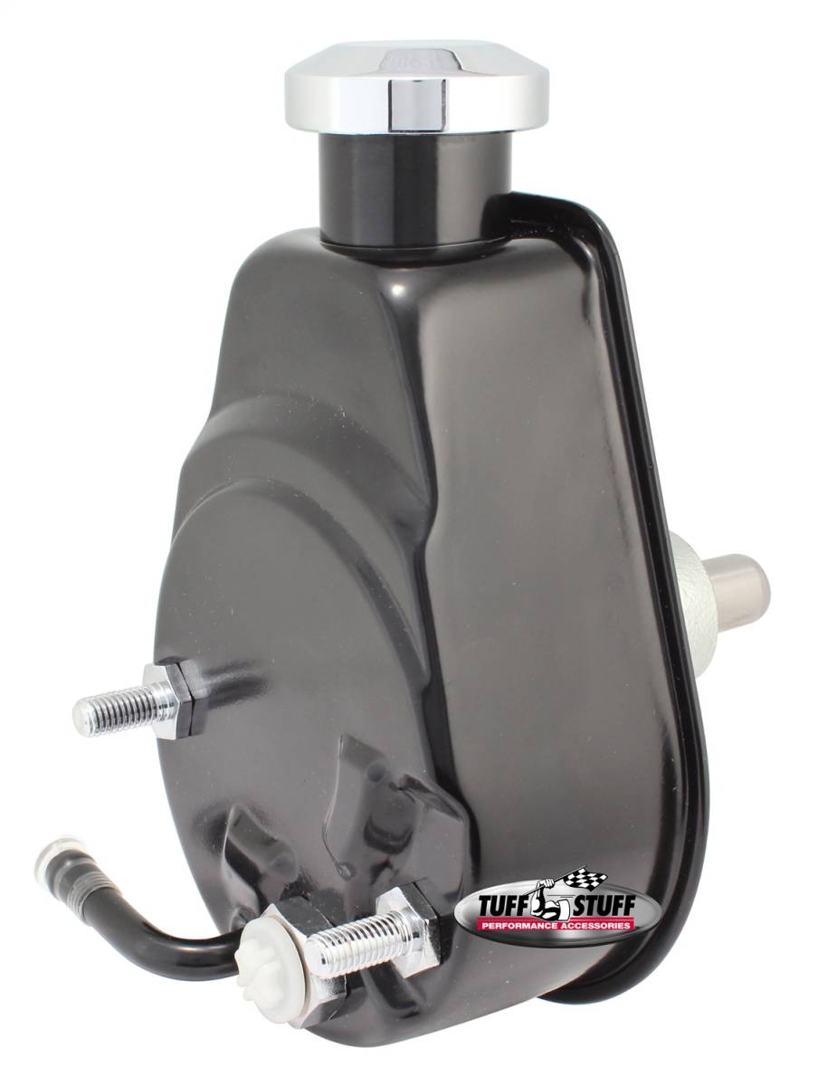 Tuff Stuff Performance - Power Steering Pump; Direct Fit - 3/4 in. Press Fit Shaft - 1200 PSI - M10x1.5 Mtg. Holes - Black; 6186B