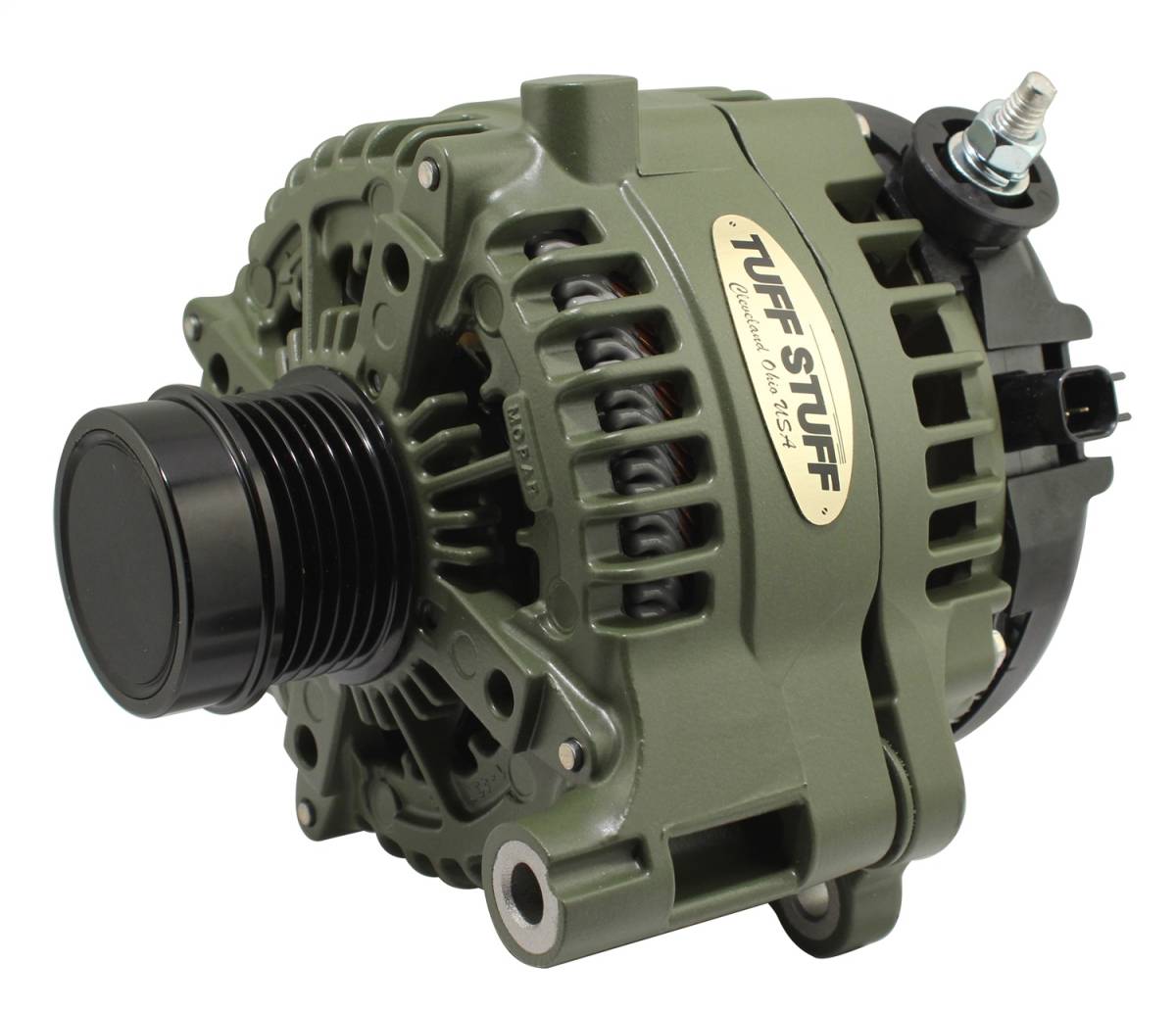 Tuff Stuff Performance - Alternator; 240 Amp - 6 Groove - Army Green; 7517G