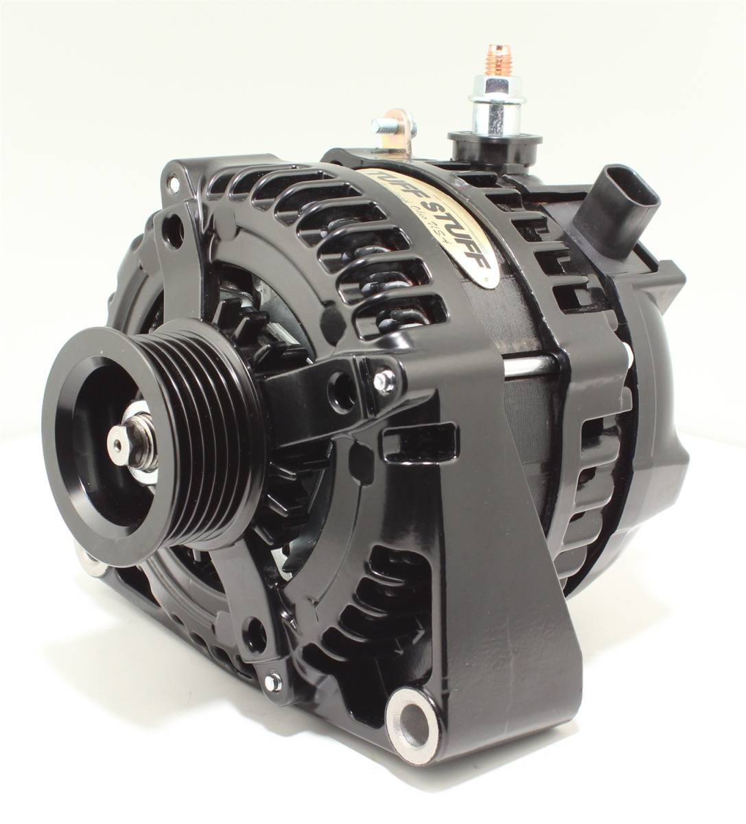 Tuff Stuff Performance - Alternator; 225 AMP - 1 Wire - 6 Groove - Stealth Black - Replaces PN [8206/8242]; 8435B6G1W