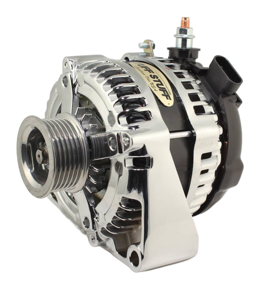 Tuff Stuff Performance - Alternator; 225 AMP - OEM Wire - 6 Groove - Chrome - Replaces PN[8206/8242]; 8435C6GOE