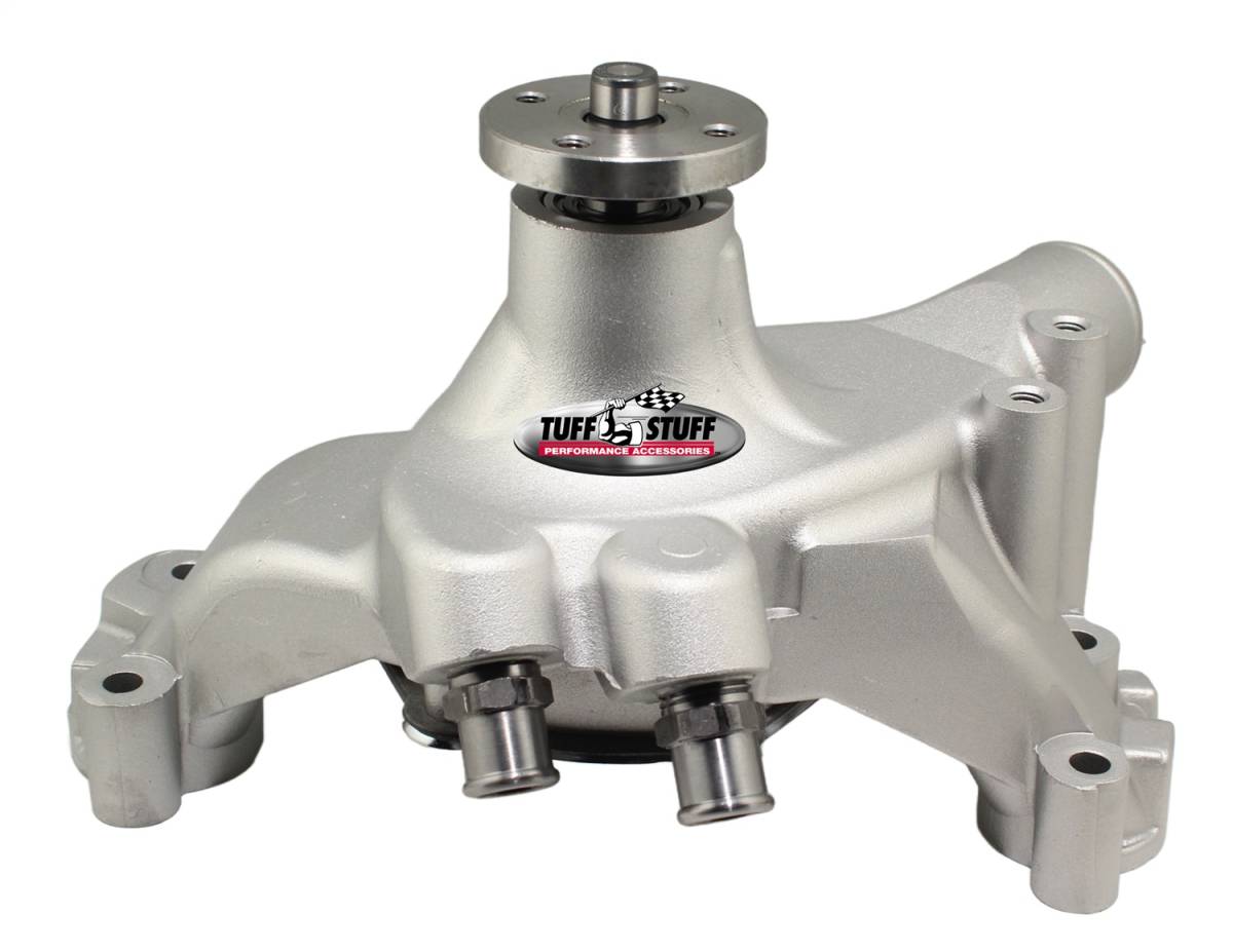 Tuff Stuff Performance - Water Pump; 7.281 in. Hub Height - 5/8 in. Pilot - Long - Reverse Rotation - Aluminum - Flat Smooth Top And (2) Threaded Water Ports - Factory Cast PLUS+; 1493AN