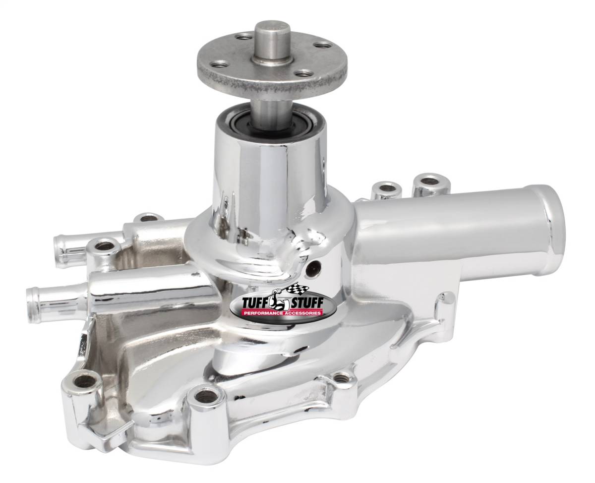 Tuff Stuff Performance - Water Pump; 5.735 in. Hub Height - 5/8 in. Pilot - Reverse Rotation - Aluminum Casting - Polished - Driver Side Inlet; 1594NE