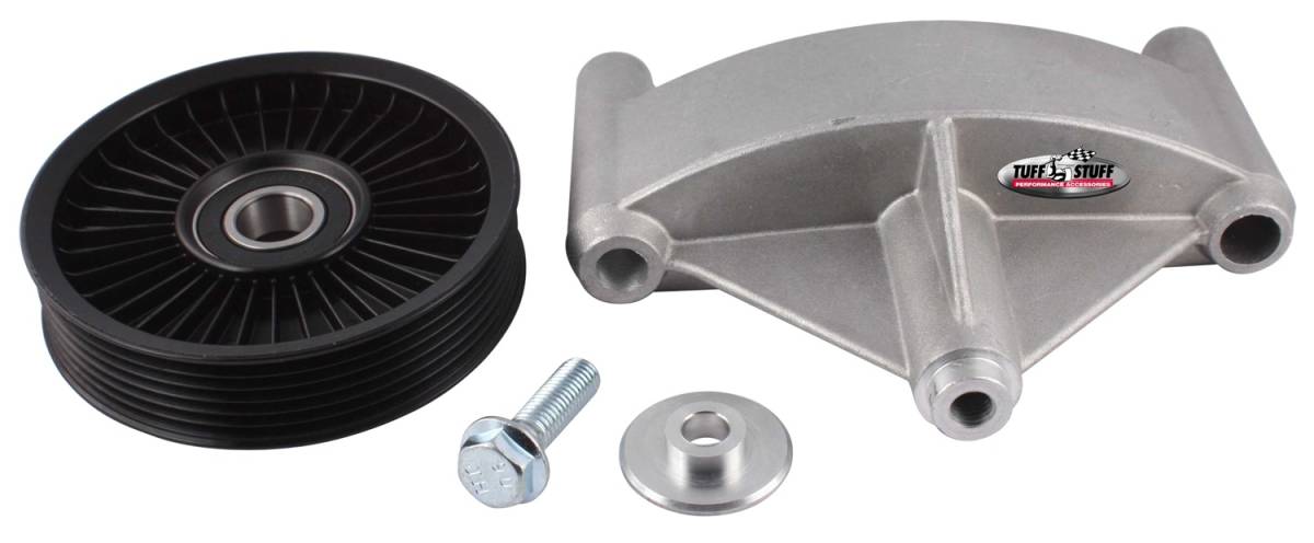 Tuff Stuff Performance - Smog Pump Idler Bracket; Incl. Alum. Brackets/Idler Pulley w/Bearing/Pulley Mounting Bolt/Washer - Factory Cast PLUS+; 1700