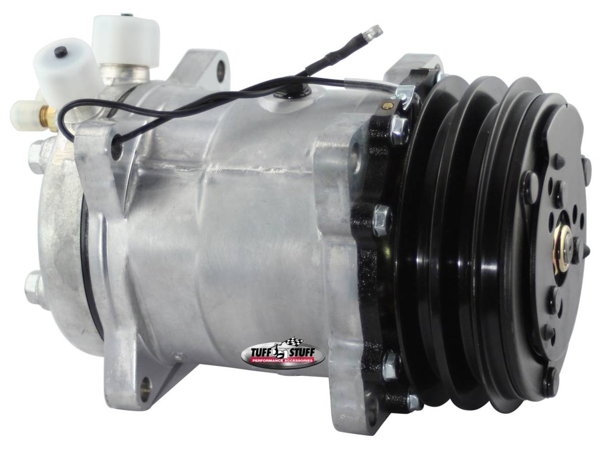 Tuff Stuff Performance - A/C Compressor; R12 Series - Double Pulley - Factory Cast PLUS+; 4505NCDP