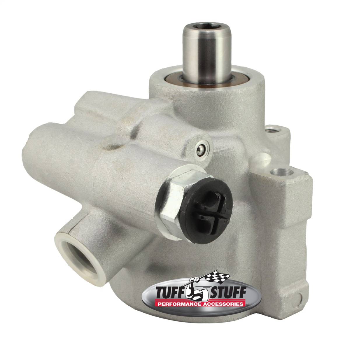 Tuff Stuff Performance - Power Steering Pump; GM LS Stock Replacement For 1998-2002 Camaro And Firebirds - Alum - For Street Rods/Custom Vehicles w/Limited Engine Space - Factory Cast PLUS+; 6175AL-6