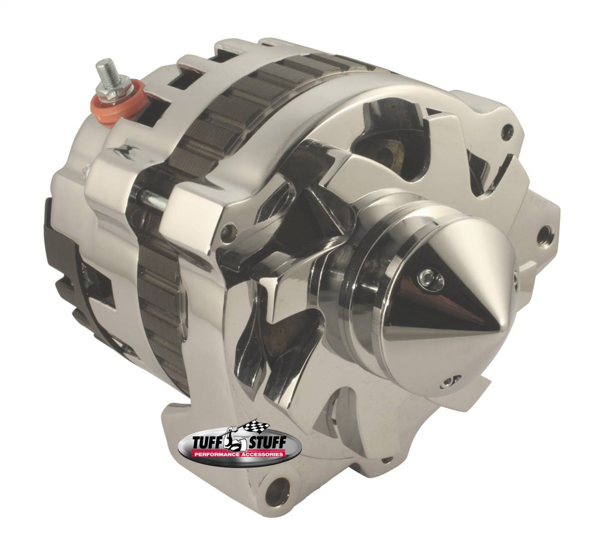 Tuff Stuff Performance - Alternator; 160 AMP - 1 Wire Or OEM Hookup - V Groove Pulley - Polished; 7860BBULL