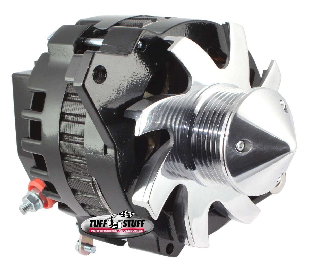 Tuff Stuff Performance - Alternator; 160 AMP - 1 Wire Or OEM Hookup - 6 Groove Pulley - Black; 7935CBULL6G