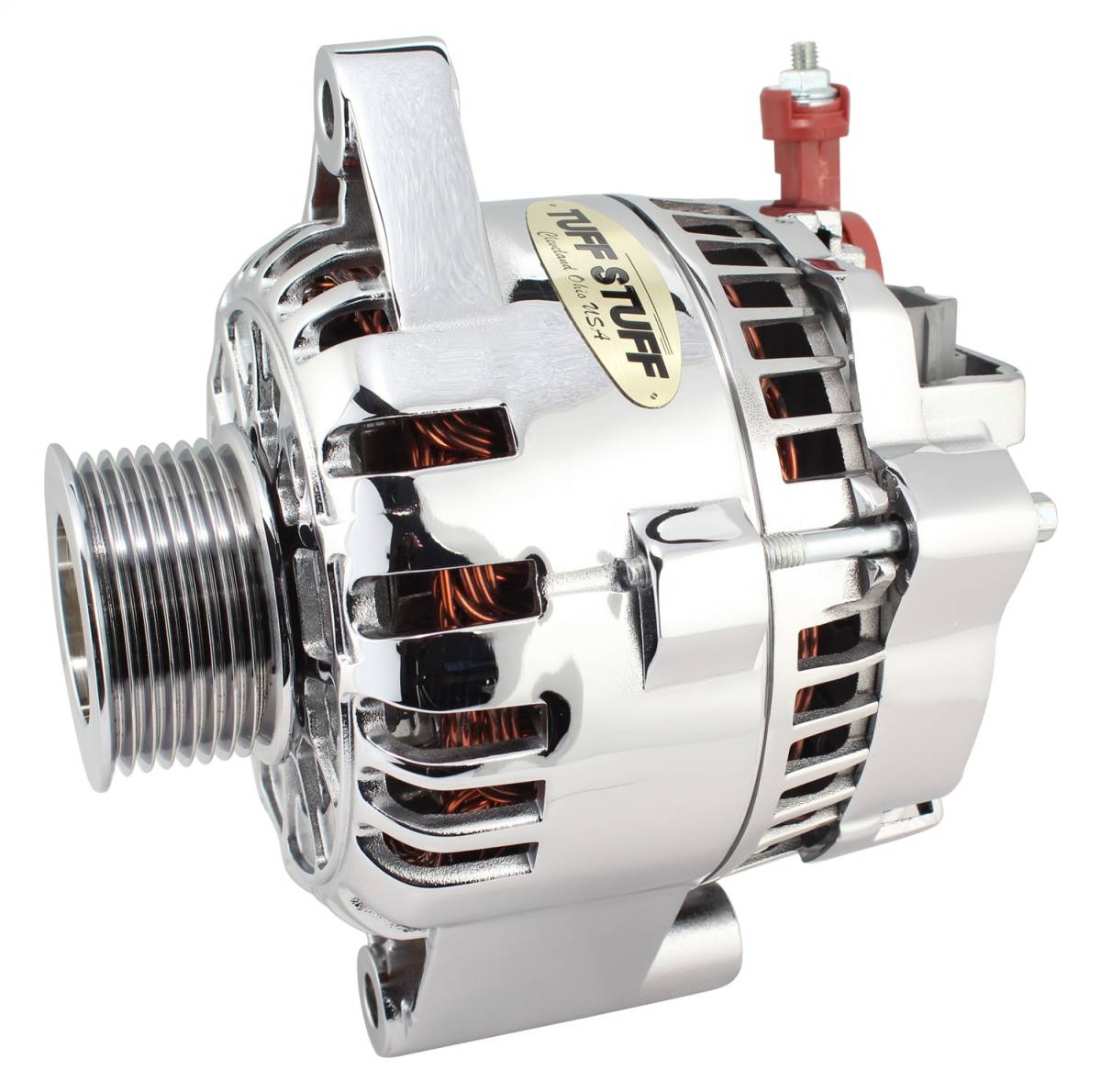 Tuff Stuff Performance - Alternator; 105 AMP - OEM Wire - 8 Groove Pulley - Chrome; 8266A8G