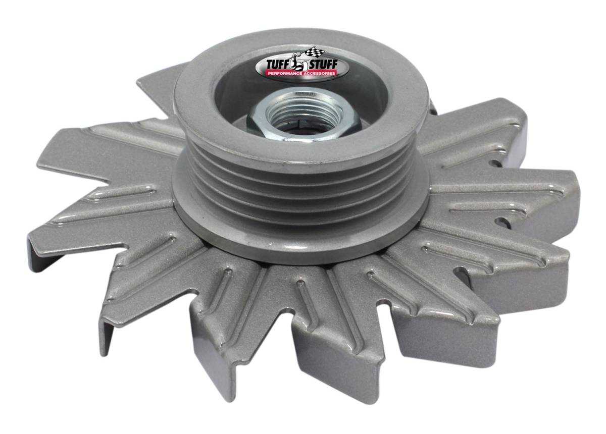 Tuff Stuff Performance - Alternator Pulley; 5 Groove Serpentine Pulley - Incl. Fan/Lock Washer/Nut - As Cast; 7600CC