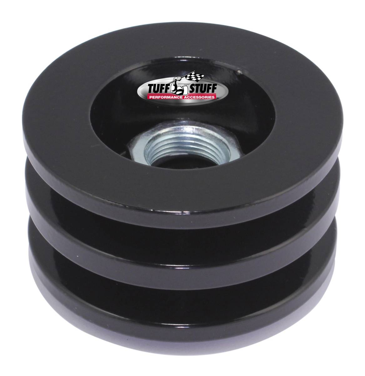 Tuff Stuff Performance - Alternator Pulley; 2.628 in. - Double V Groove - Incl. Lock Washer/Nut - Stealth Black; 7610FB