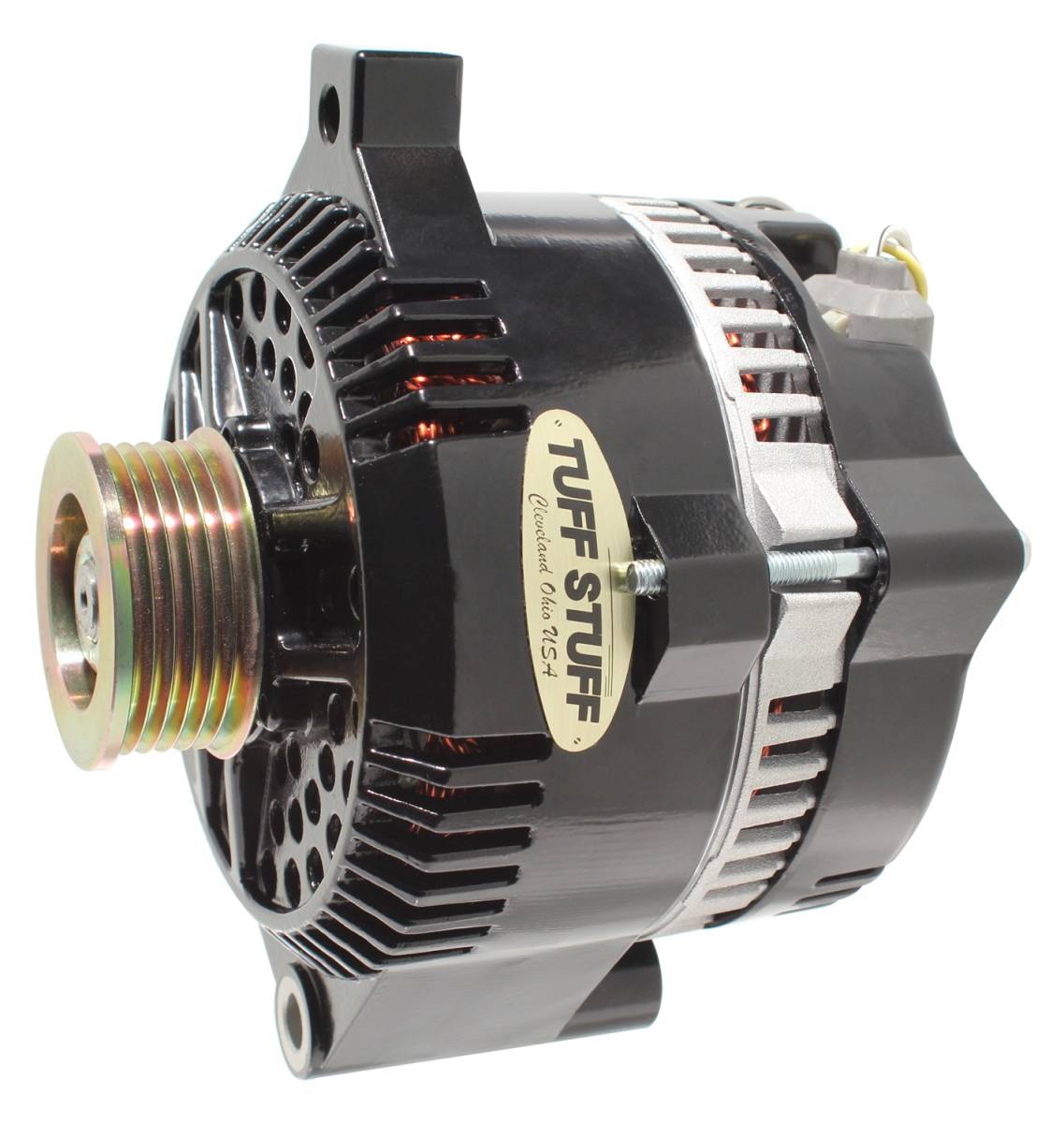 Tuff Stuff Performance - Alternator; 150 AMP - 1 Wire - 6G Groove Pulley - Internal Regulator - Stealth Black - For Use In Ford 5.0L Models; 7771BW6G