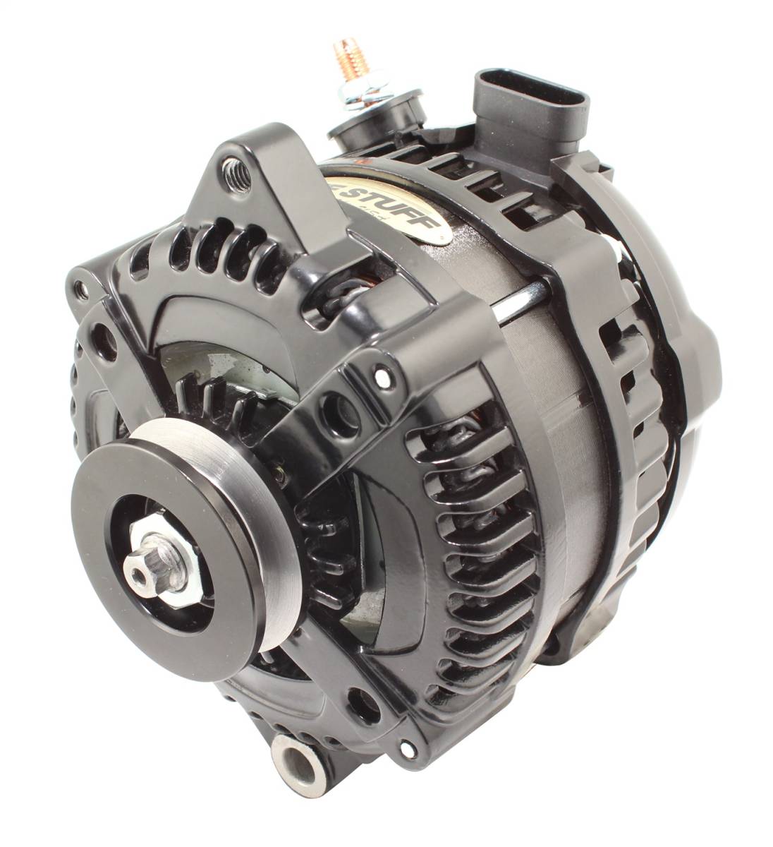 Tuff Stuff Performance - Alternator; 225 AMP - OEM Wire - 1 Groove - Stealth Black; 8321B1GOE