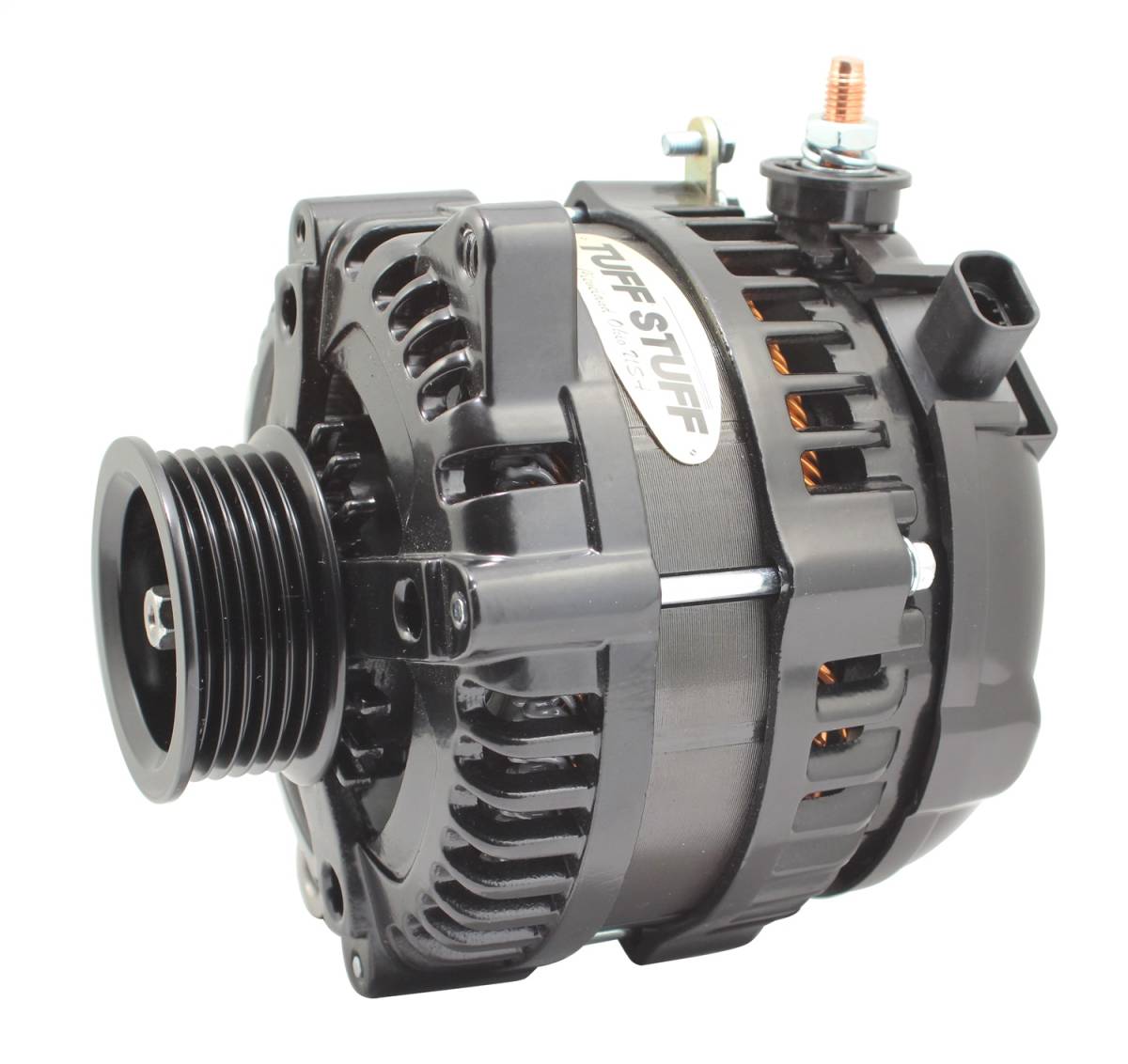 Tuff Stuff Performance - Alternator; 225 AMP - 1 Wire - 6 Groove - Stealth Black - For PN [7866]; 8321B6G1W