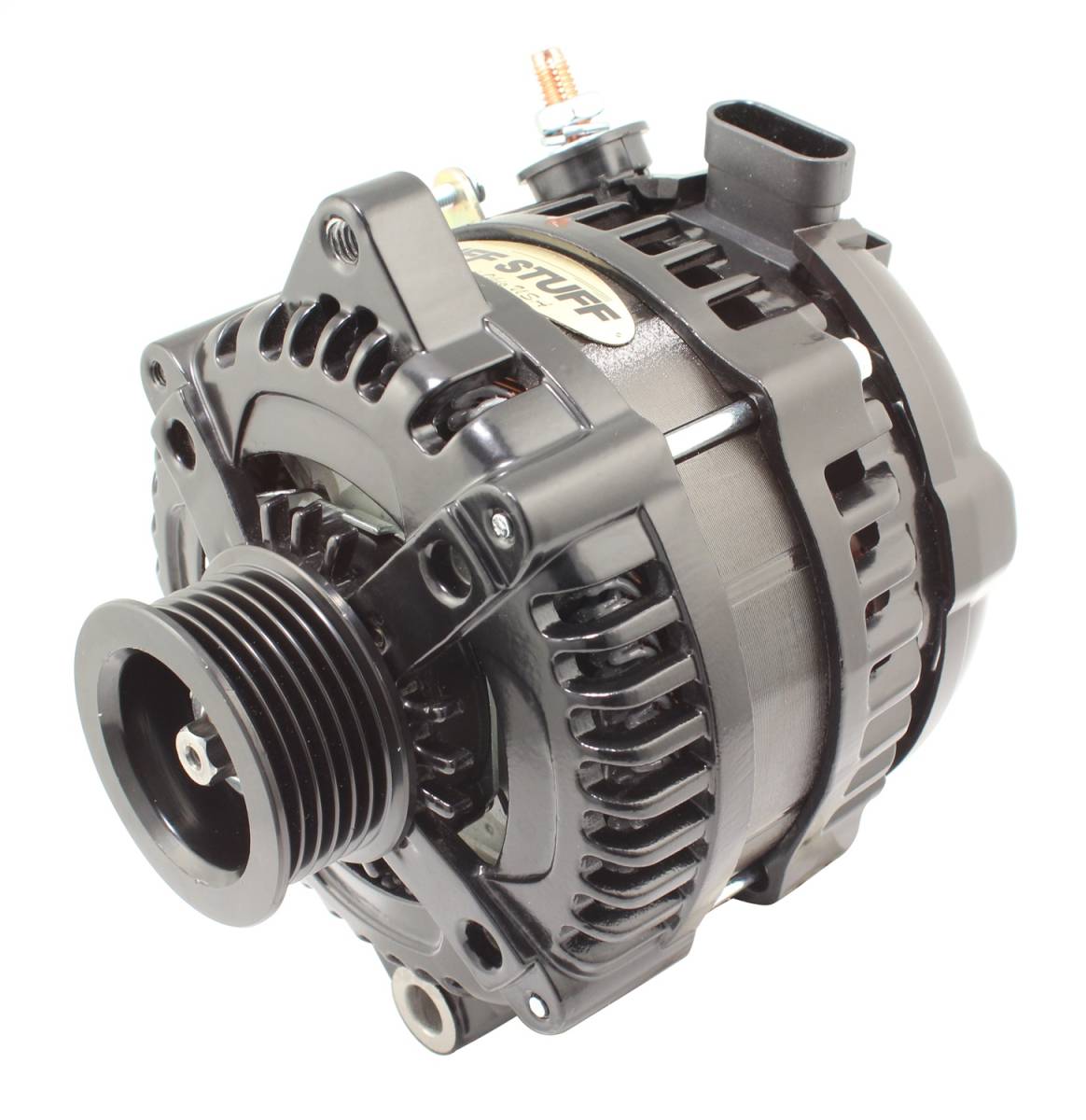 Tuff Stuff Performance - Alternator; 225 AMP - OEM Wire - 6 Groove - Stealth Black; 8321B6GOE
