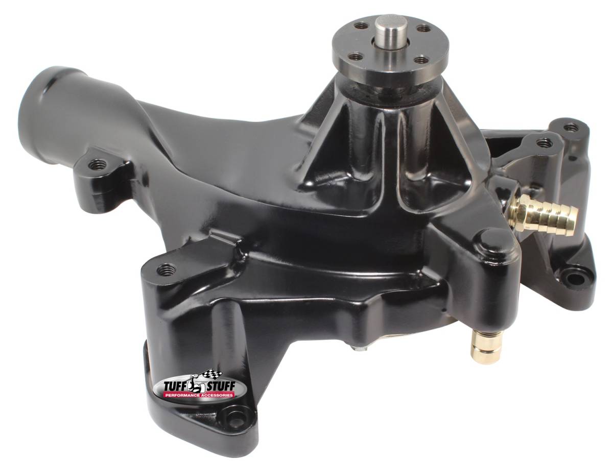 Tuff Stuff Performance - Water Pump; 7.578 in. Hub Height - 5/8 in. Pilot - Aluminum Casting - Stealth Black Powder Coat; 1421AC