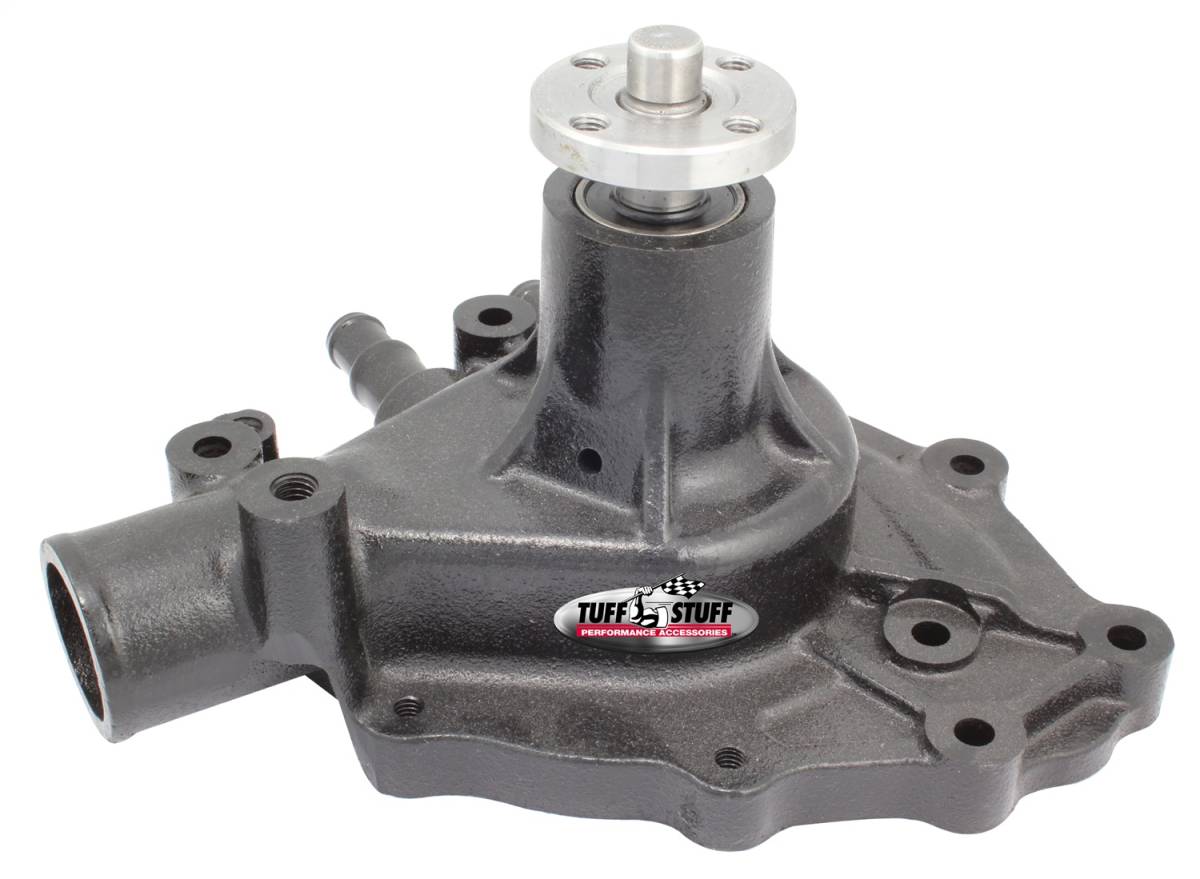 Tuff Stuff Performance - Water Pump; 5.437 in. Hub Height - 5/8 in. Pilot - w/Pass. Side Inlet - Stealth Black Powder Coat; 1432C