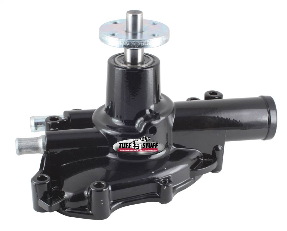 Tuff Stuff Performance - Water Pump; 5.750 in. Hub Height - 5/8 in. Pilot - Aluminum Casting - Platinum - Stealth Black Powder Coat - Driver Side Inlet; 1625NF