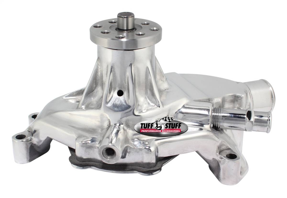 Tuff Stuff Performance - Water Pump; 5.625 in. Hub Height - 5/8 in. Pilot - Standard Flow - 3/8 in.-16 Threaded Hole - Threaded Water Port - Polished; 1635EB
