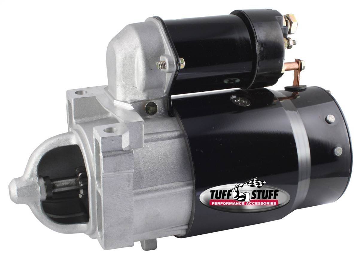 Tuff Stuff Performance - Starter; Full Size - 10MT - Straight Mounting Block - 2 Long Straight Bolts - For Stock Flywheels ONLY - Black; 3570B