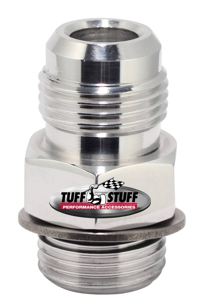 Tuff Stuff Performance - Power Steering Hose Fitting; AN-10 x 7/8 in.-14 - Incl. Washer w/O-Ring - Fits Type II - Polished Aluminum; 5551P