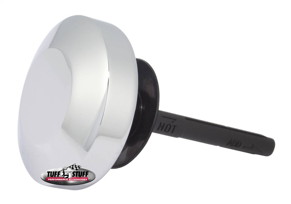 Tuff Stuff Performance - Power Steering Cap; w/Dipstick - Billet Style Aluminum - Fits Tuff Stuff Saginaw Style Power Steering Pumps - Chrome; 6500A