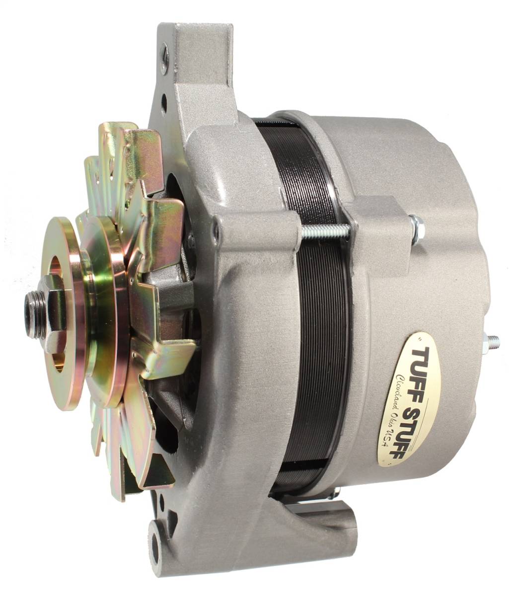 Tuff Stuff Performance - Alternator; 70 AMP - OEM Wire - V Grove Pulley - External Regulator - Factory Cast PLUS+; 7078