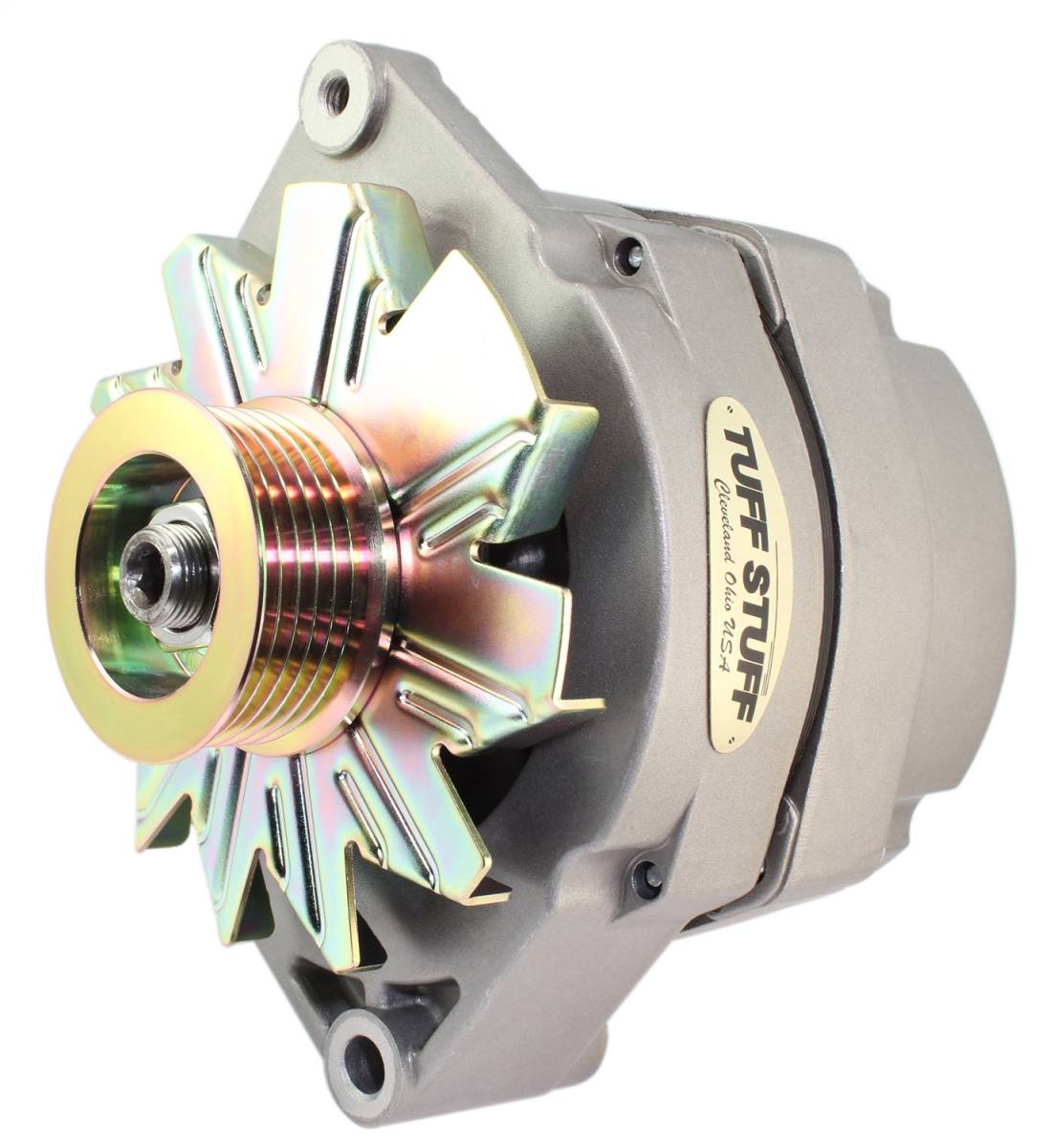 Tuff Stuff Performance - Alternator; 100 AMP - OEM Or 1 Wire - 6 Groove Pulley - Internal Regulator - Factory Cast PLUS+; 7127D6G