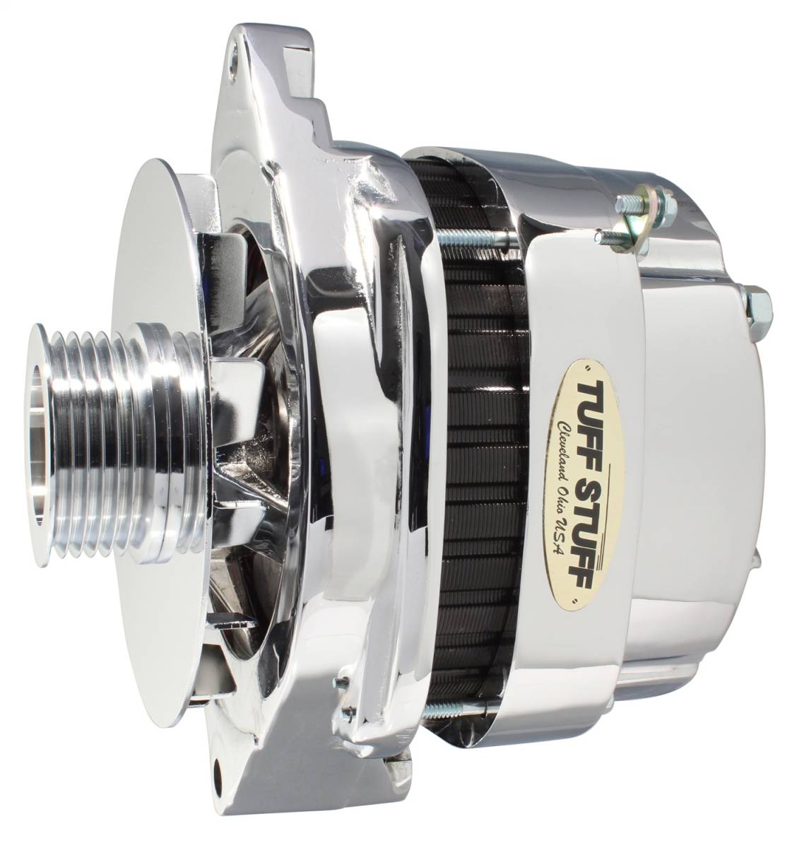 Tuff Stuff Performance - Alternator; 250 High AMP - OEM Wire - 6 Groove Pulley - Chrome; 8112NE