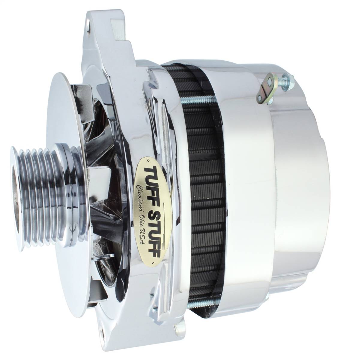 Tuff Stuff Performance - Alternator; 250 High AMP - OEM Wire - 6 Groove Pulley - Large Case - Aluminum - Polished; 8173NEP