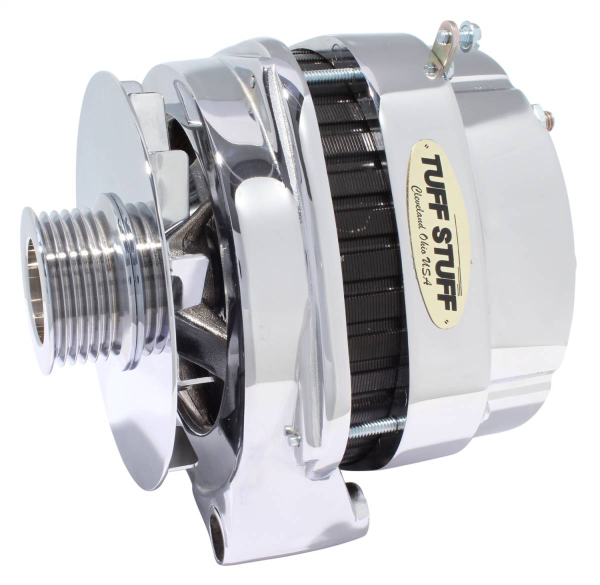 Tuff Stuff Performance - Alternator; 250 High AMP - OEM Wire - 6 Groove Pulley - Chrome; 8219NE