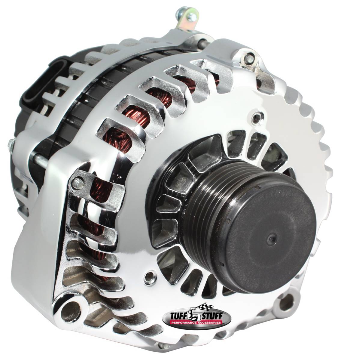 Tuff Stuff Performance - Alternator; 180 AMP - OEM Wire - 6 Groove Clutch Pulley - Polished; 8299AP
