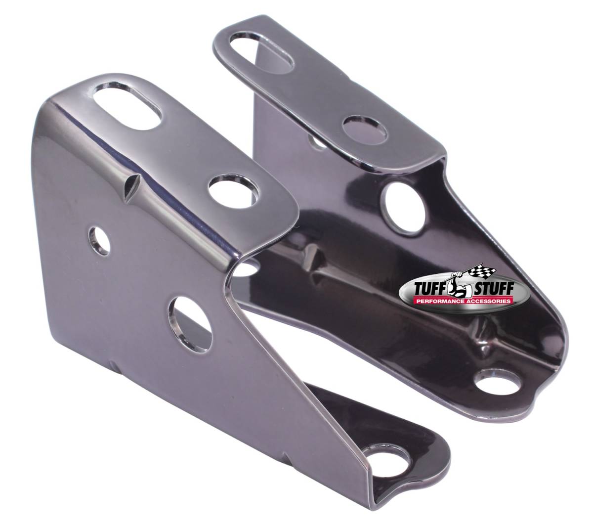 Tuff Stuff Performance - Power Brake Booster Bracket; Incl. Left And Right Side - 1967-1972 GM - For Brake Booster PN[2121/2122/2123/2124/2129/2221/2222/2223/2224/2228/2229/2231] - Black Chrome; 4650A7