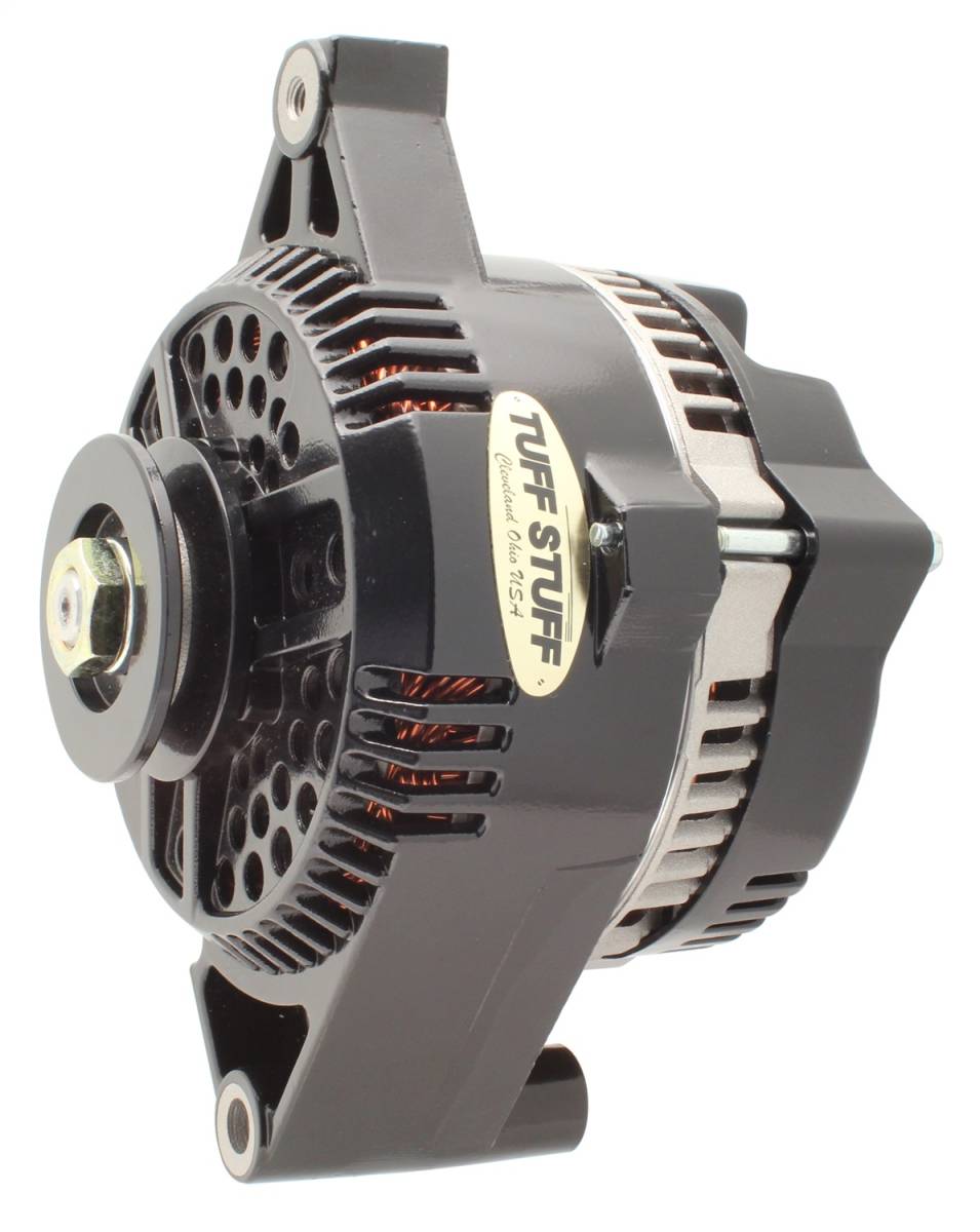 Tuff Stuff Performance - Alternator; 225 High AMP - 1G Case - V Pulley - Stealth Black; 7074RK