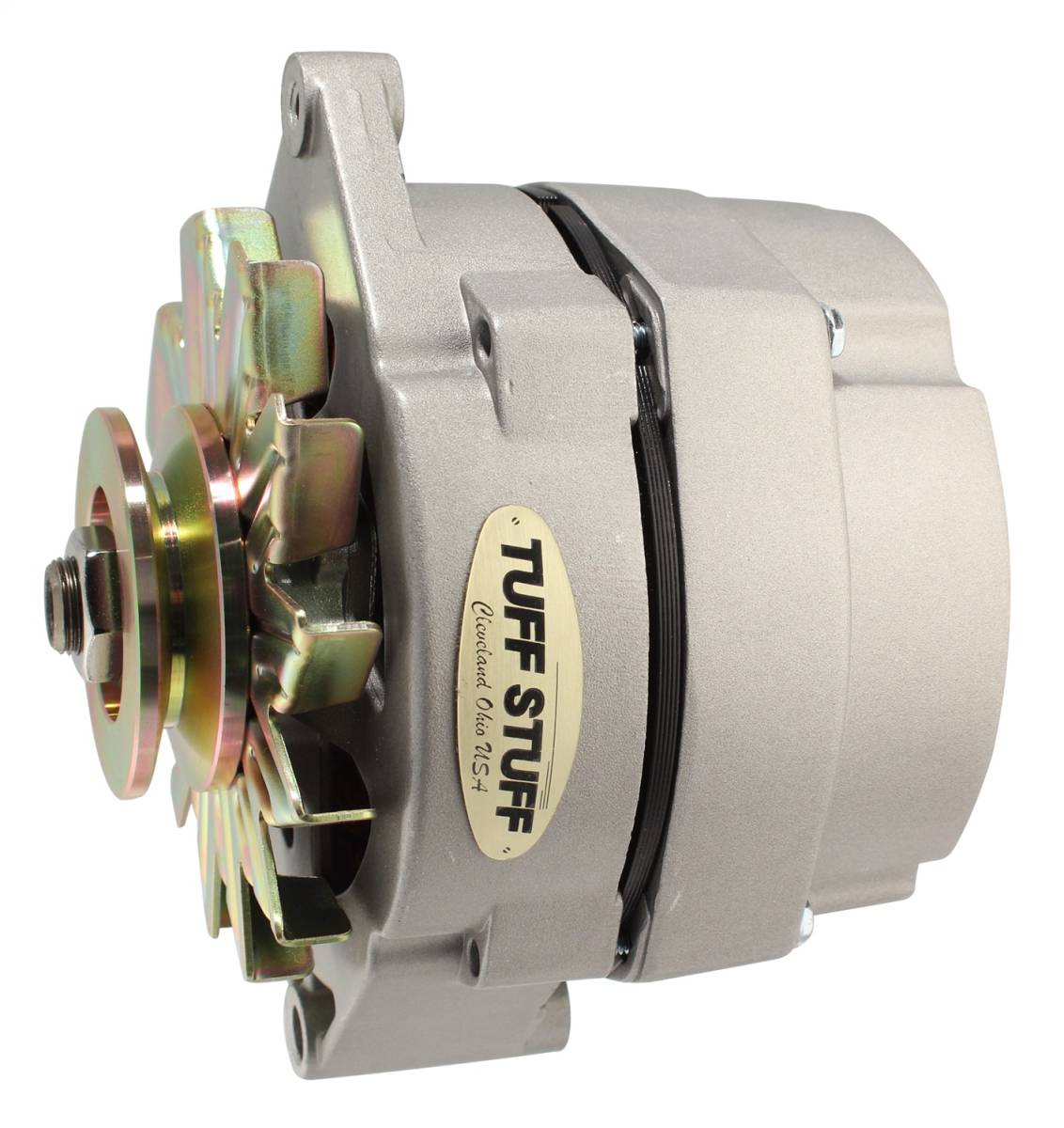 Tuff Stuff Performance - Alternator; 100 AMP - OEM Or 1 Wire - V Groove Pulley - Internal Regulator - Factory Cast PLUS+ - 12 Clocking; 7127D12