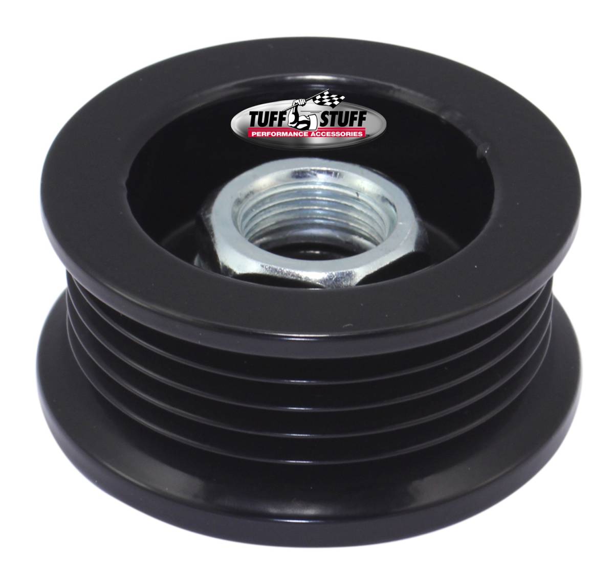 Tuff Stuff Performance - Alternator Pulley; 2.25 in. - 5 Groove Serpentine - Incl. Lock Washer/Nut - Stealth Black; 7610BB