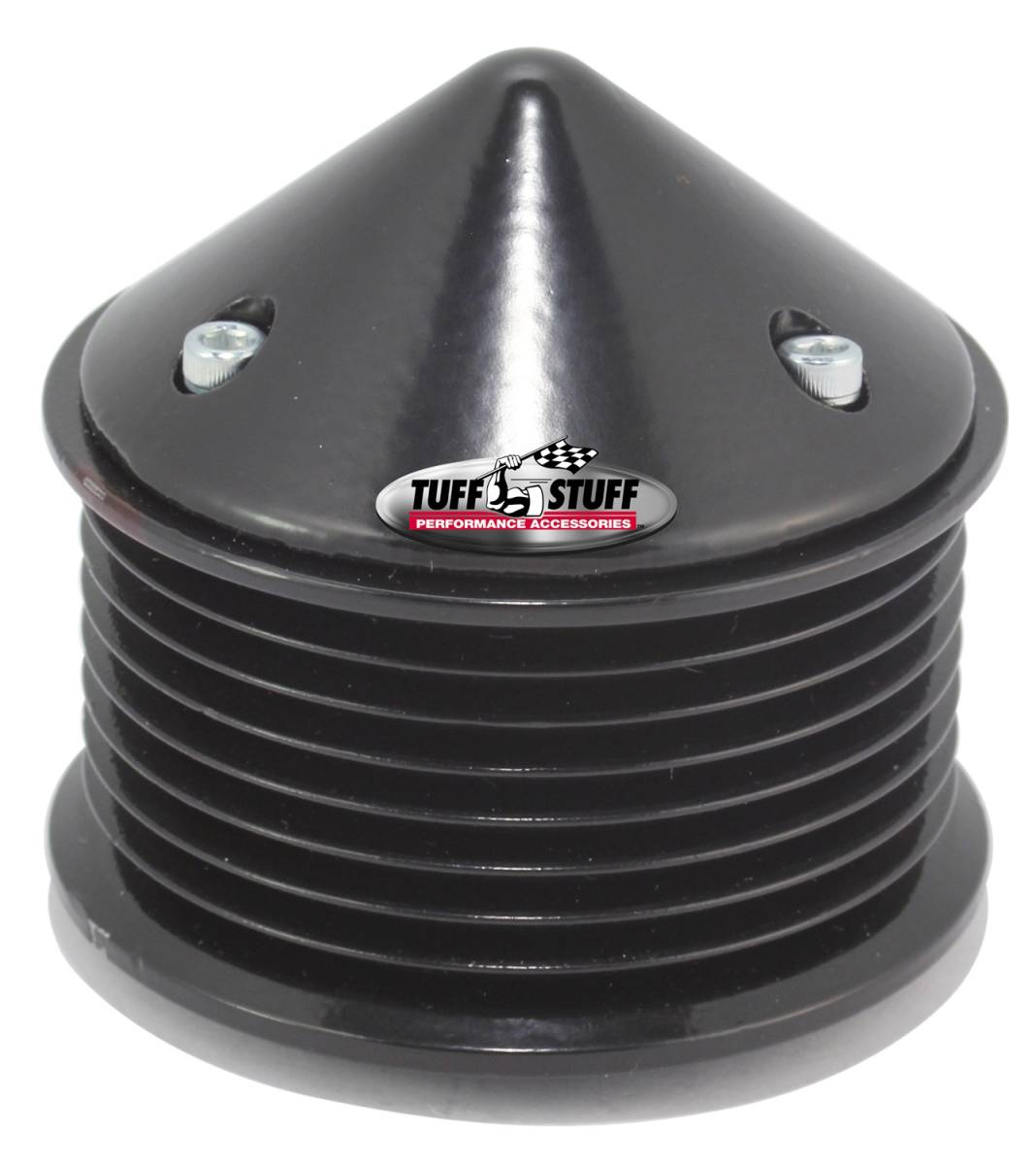 Tuff Stuff Performance - Alternator Pulley; 2.25 in. Pulley - 8 Groove Serpentine - Incl. Lock Washer/Nut - Stealth Black; 7655C