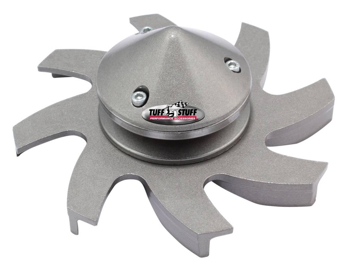 Tuff Stuff Performance - Alternator Pulley; Single V Groove Pulley - Billet Style - Incl. Fan/Lock Washer/Nut - Factory Cast PLUS+; 7679BD