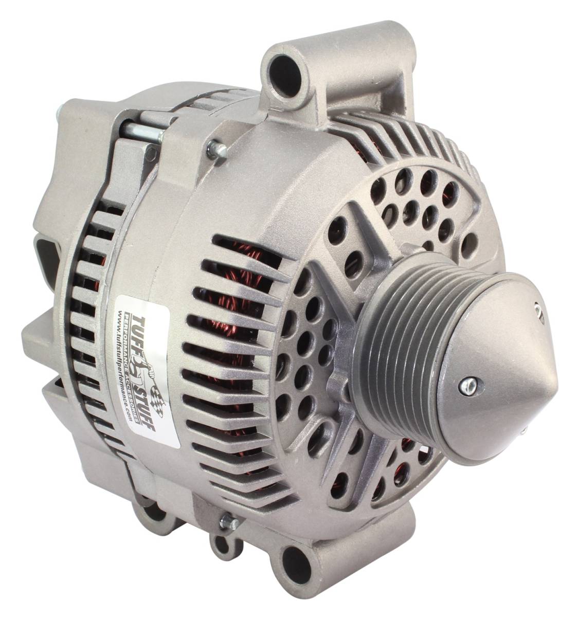 Tuff Stuff Performance - Alternator; 225 AMP Upgrade - OEM Wire - 7 Groove Pulley - Internal Regulator - Factory Cast PLUS+; 7768EBULL