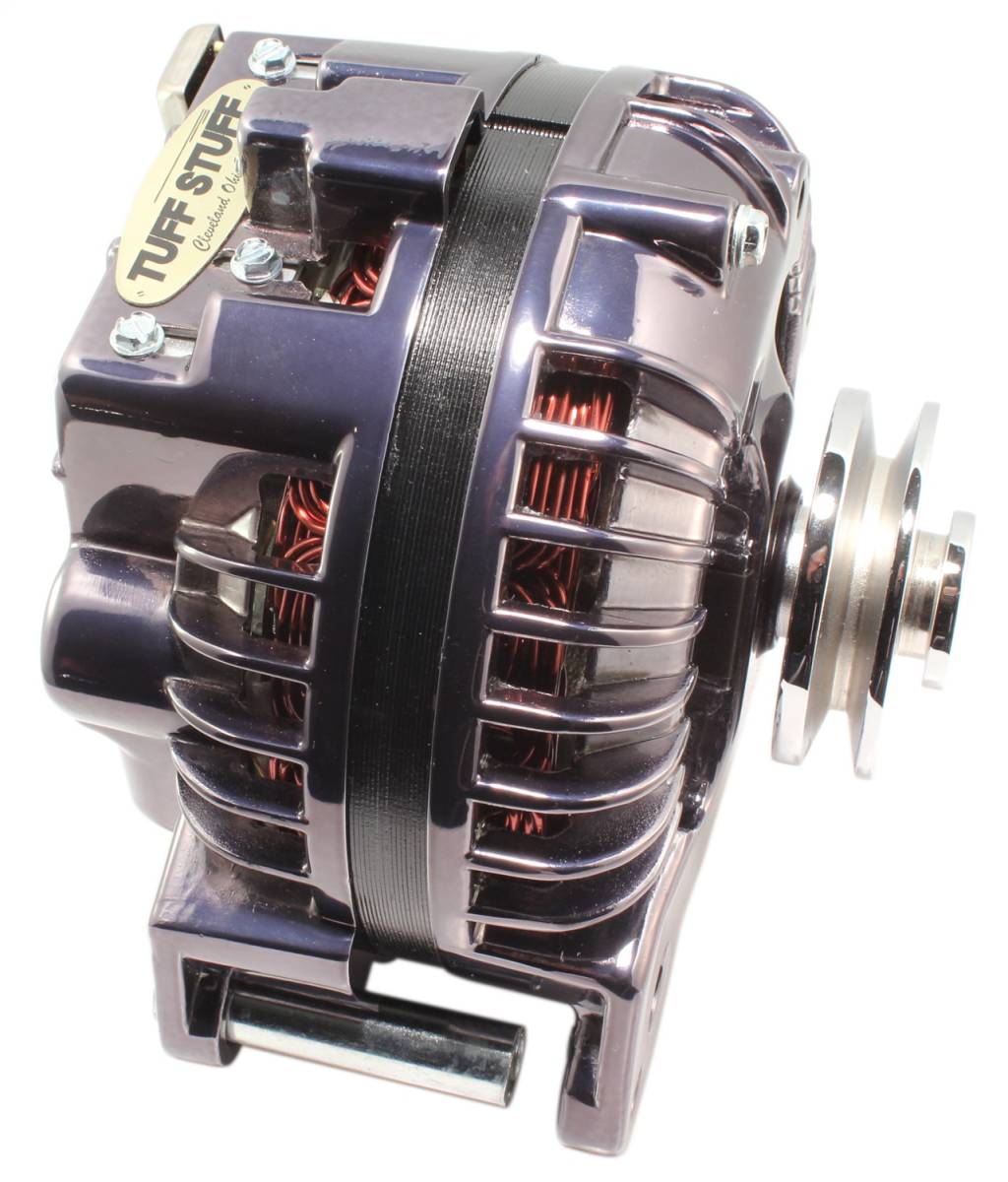 Tuff Stuff Performance - Alternator; 100 AMP - 1 Wire - Single Groove Pulley - Black Chrome; 8509RDSP7