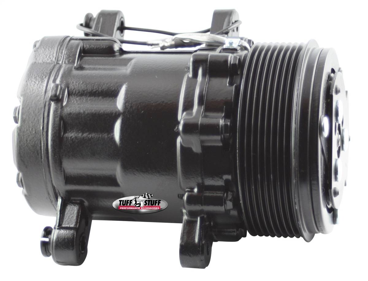 Tuff Stuff Performance - A/C Compressor; R134A Series - 8 Groove Pulley - Stealth Black; 4517NC8GBLA