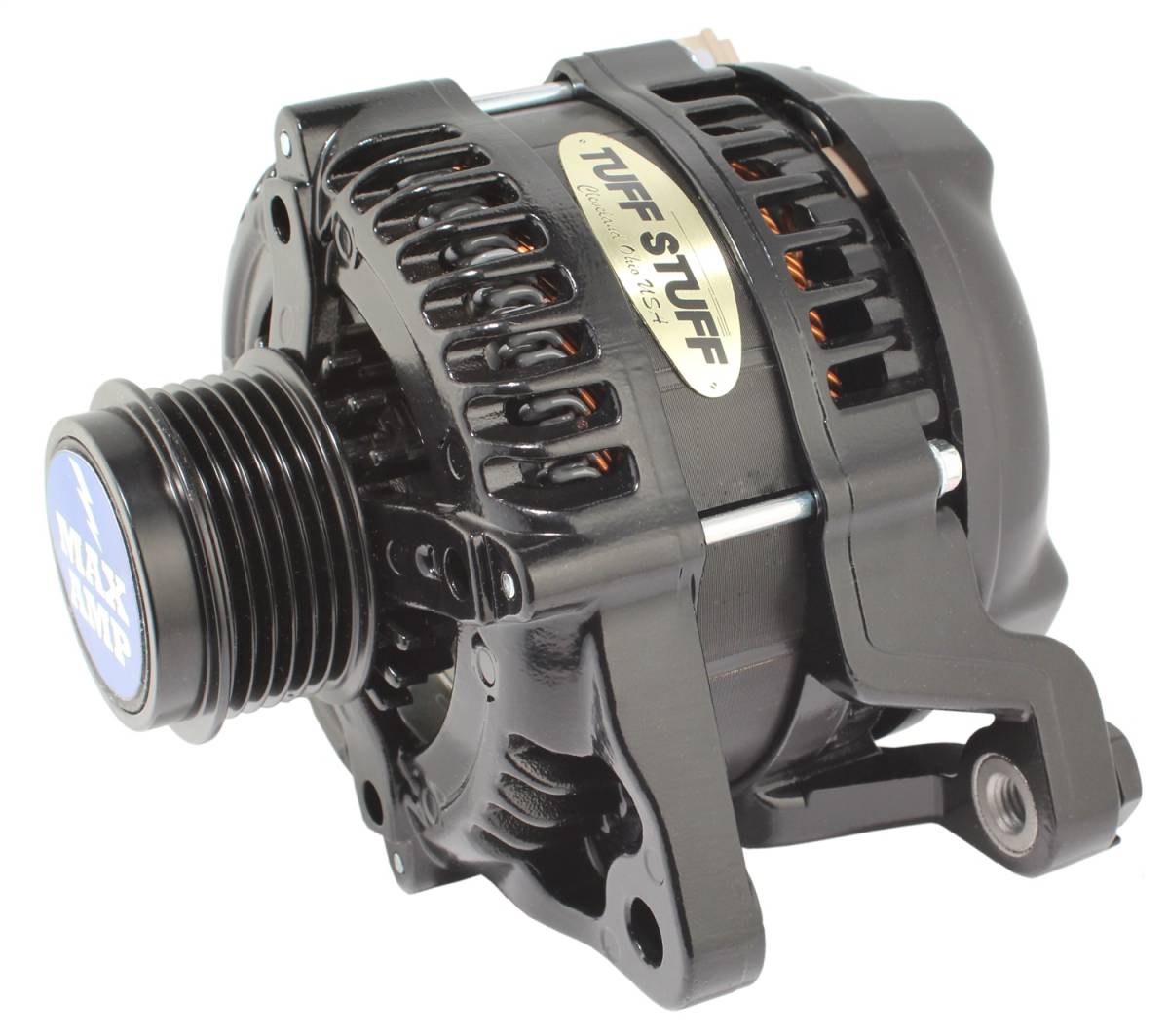 Tuff Stuff Performance - Alternator; 175 High AMP - 6 Groove Clutch Pulley - Stealth Black; 8439B